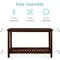 Best Choice Products 48in 2-Shelf Indoor Outdoor Wooden Console Table Multifunctional Buffet Bar Storage
